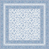 Fleurs Des Champs Blau/Weiß - Rechteckige Provence-Tischdecke 160 x 160 cm, Motiv