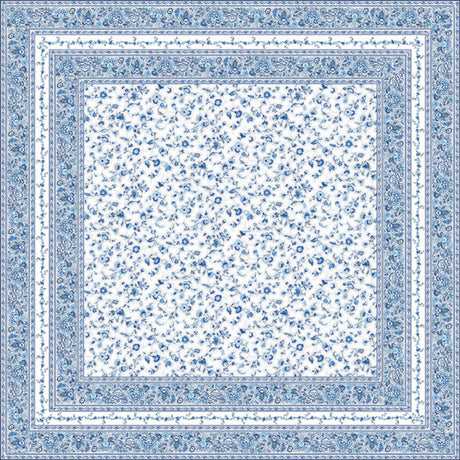 Fleurs Des Champs Blau/Weiß - Rechteckige Provence-Tischdecke 160 x 160 cm, Motiv