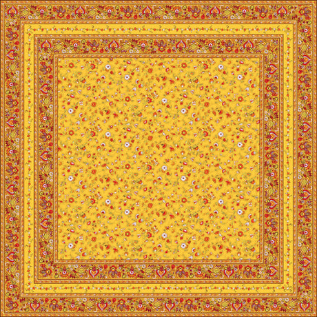 Fleurs Des Champs Gelb - Rechteckige Provence-Tischdecke 160 x 160 cm, Motiv