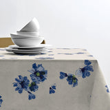 Flora Blue - Sødahl abwaschbare Tischdecke mit rutschfester Unterseite