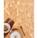 Flora Golden - Notes by Susanne Schjerning - abwaschbare Tischdecke mit rutschfester Unterseite