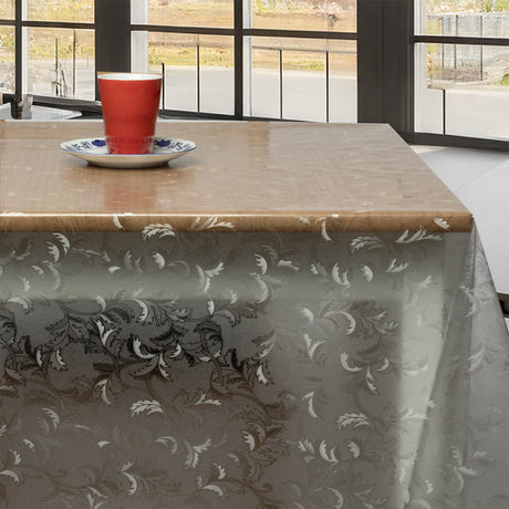 Florence Clear – Tischfolie transparent mit elegantem Blattmuster