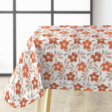 Flory Orange – Schöne Wachstuch Tischdecke mit Blumen in warmen Nuancen, Details