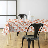 Flory Orange – Schöne Wachstuch Tischdecke mit Blumen in warmen Nuancen