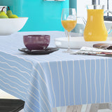 Fluvio Aqua – Wachstuch Tischdecke mit beruhigenden Wellen im skandinavischen Design