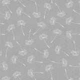Frøvik Grau – Wachstuch Tischdecke mit weißen Blumen in Leinenoptik, Muster