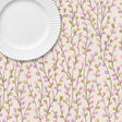 Weidenkätzchen am Zweig Pink – hellbeige abwaschbare Tischdecke