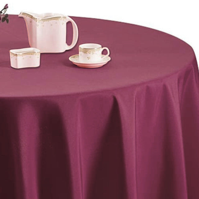 Gastro Aubergine Ø 300 cm, runde Damasttischdecke