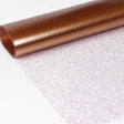 Festliche Tischfolie transparent mit Goldglitter, 0,22 mm dick, 140 cm breit