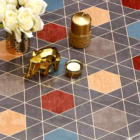 Geometric Blocks - Wachstuch Tischdecke mit schlichtem grafischem Design