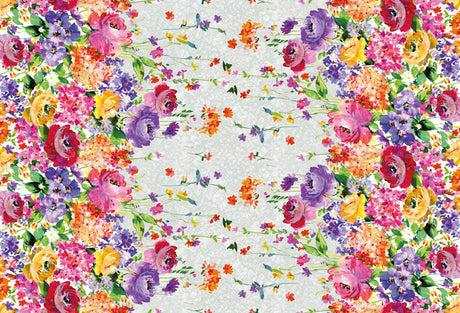 Giardino Fiorito, Blumengarten, Wachstuch Tischdecke mit schönen Blumen