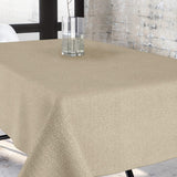 Goya Beige - Jacquardgewebte abwaschbare Tischdecke, 180 cm breit