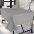 Goya Grau – jacquardgewebte abwaschbare Tischdecke, 180 cm breit