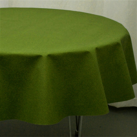 Einfarbige runde abwaschbare Tischdecke in Grün - Dali 180 cm breit