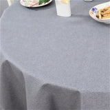 Runde einfarbige abwaschbare Tischdecke grau – Dali 160 cm breit