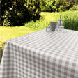 Wachstuch Tischdecke mit klassischem Karomuster 1,5 x 1,5 cm - 140 cm breit - Grau
