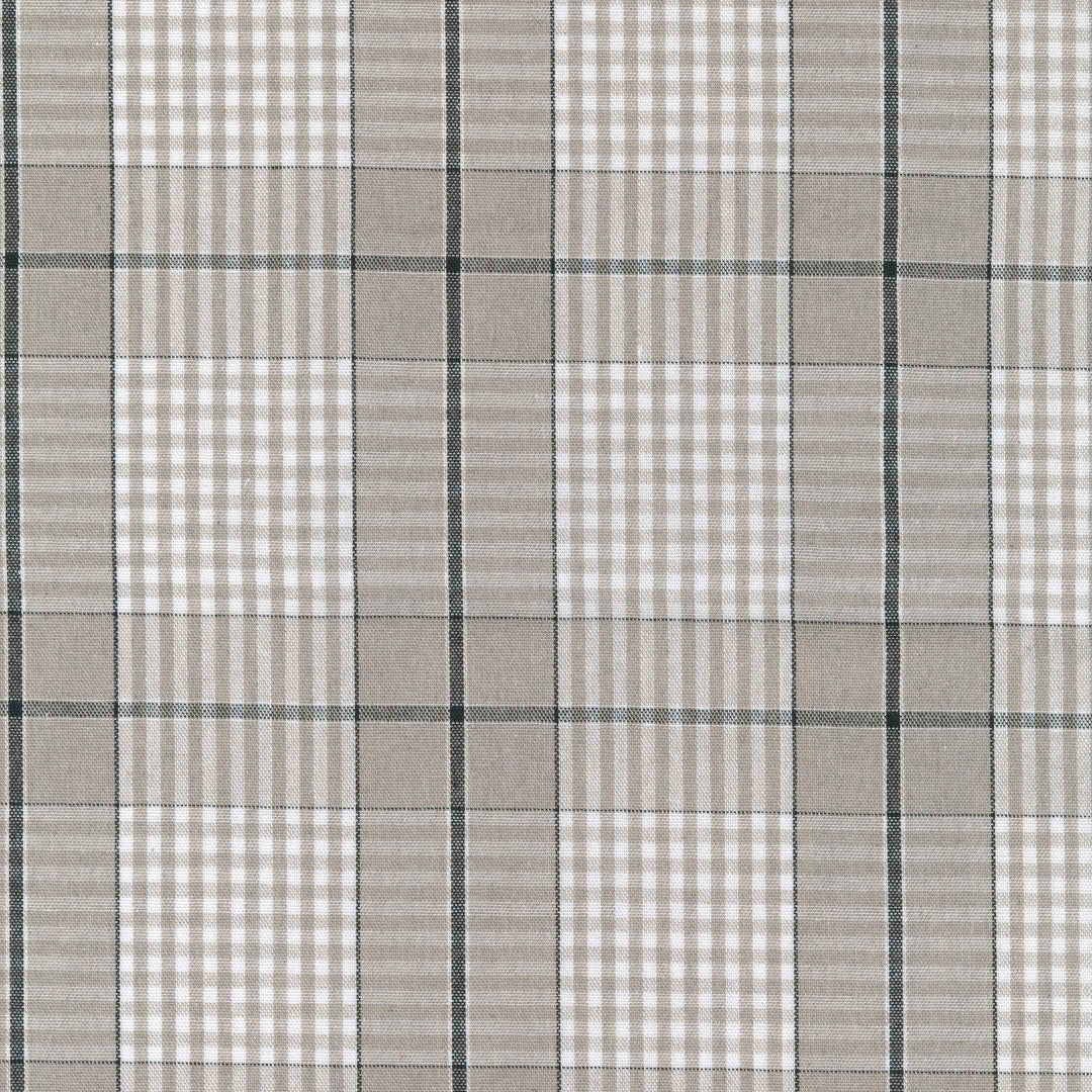 Graue Nordisk Olmer-Karo – Abwaschbare Tischdecke in rustikaler Leinenoptik, Muster