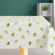 Green Apple – hell melierte abwaschbare Tischdecke mit grünen Äpfeln