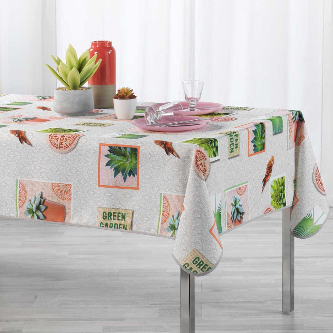 Green Garden, fleckabweisende Tischdecke, 150 x 240 cm