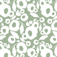 Growing Up Sage - 160 cm breite Wachstuch Tischdecke mit abstraktem Blumenmotiv
