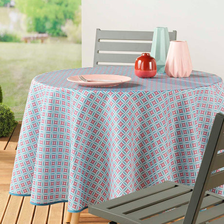 Havanna Mint Ø 180 cm, runde Tischdecke mit Fleckschutz
