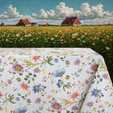 Havens Flor - Wachstuch Tischdecke mit aufgeblühten Blumen in vielen Farben