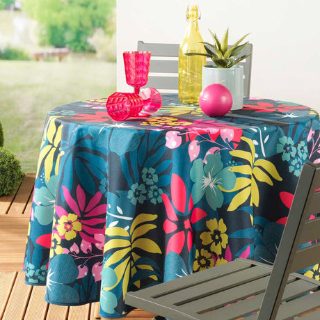 Hawai Blau Ø 180 cm, runde fleckabweisende Tischdecke