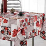 Atout Coeur Hjerter trumf – fleckabweisende Weihnachtstischdecke, 150 x 240 cm