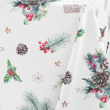 Hollystar 150 x 240 cm, rechteckige Weihnachtstischdecke mit Fleckschutz, Nahaufnahme