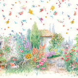 Il Giardino Magico – abwaschbare Tischdecke mit einer Fülle von Blumen