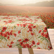 Il Mazzo del Campo – Abwaschbare Tischdecke in Leinenoptik mit Feldblumen