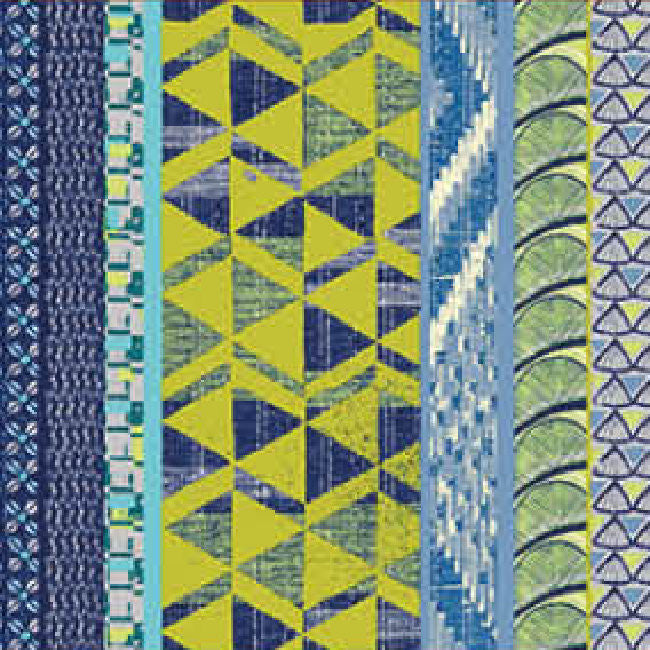 Iroko Blau, abwaschbare Tischdecke, 155 cm breit