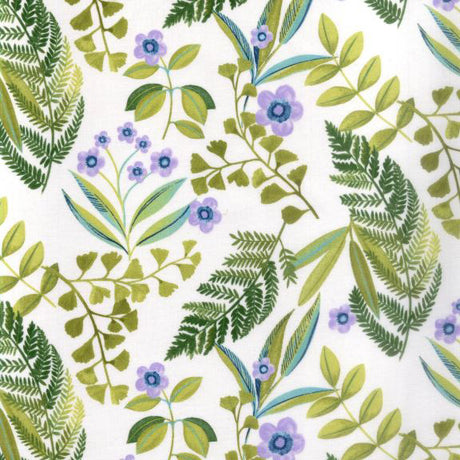 Isabo Grün – Abwaschbare Tischdecke mit schönen Blumen und Blättern