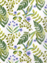 Isabo Grün – Abwaschbare Tischdecke mit schönen Blumen und Blättern