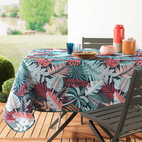 Jacala Blau 150 x 240 cm, rechteckige fleckabweisende Tischdecke