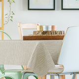 Lola Japondi Sand – Minimalistische Wachstuch Tischdecke mit natürlicher Eleganz