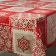 Abwaschbare Weihnachtstischdecke Frozen Rot, 90 % Baumwolle/10 % Polyester