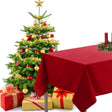 Weihnachtstischdecke, einfarbig rot, rechteckig, 145 x 240 cm