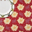 Weihnachtsstern Rot - Abwaschbare Weihnachtstischdecke mit Weihnachtssternen, Tannengrün und Glitzer