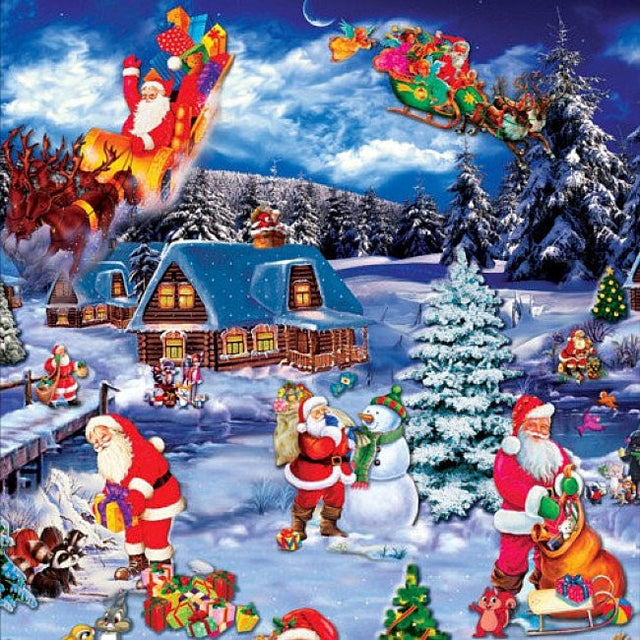 Wachstuch Tischdecke für Weihnachten Ho Ho Ho