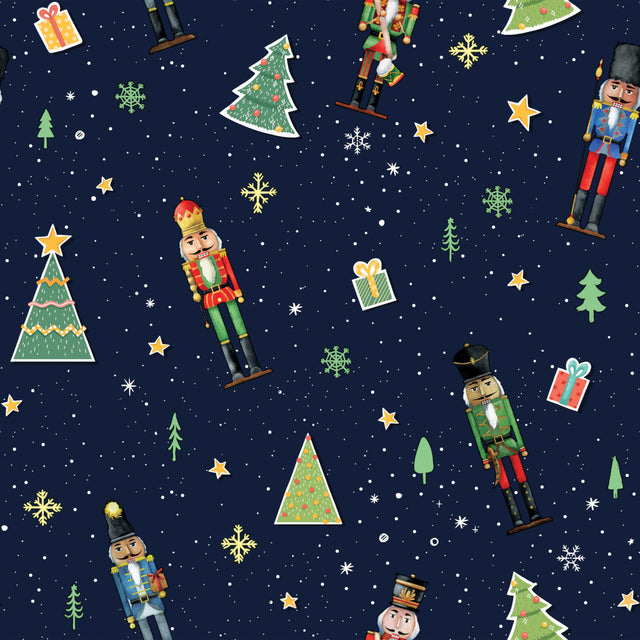 Wachstuch Tischdecke für Weihnachten – Weihnachten mit dem Nussknacker – Blau