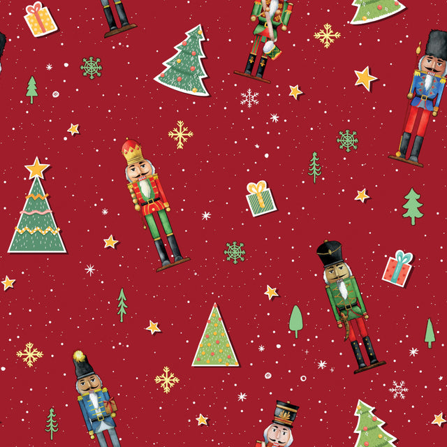 Wachstuch Tischdecke für Weihnachten – Weihnachten mit dem Nussknacker – Rot