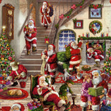 Wachstuch Tischdecke für Weihnachten - Weihnachtsmanns Weihnachtsabenteuer