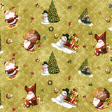 Wachstuch Tischdecke für Weihnachten Merry Christmas - Goldene Weihnacht - 140 cm