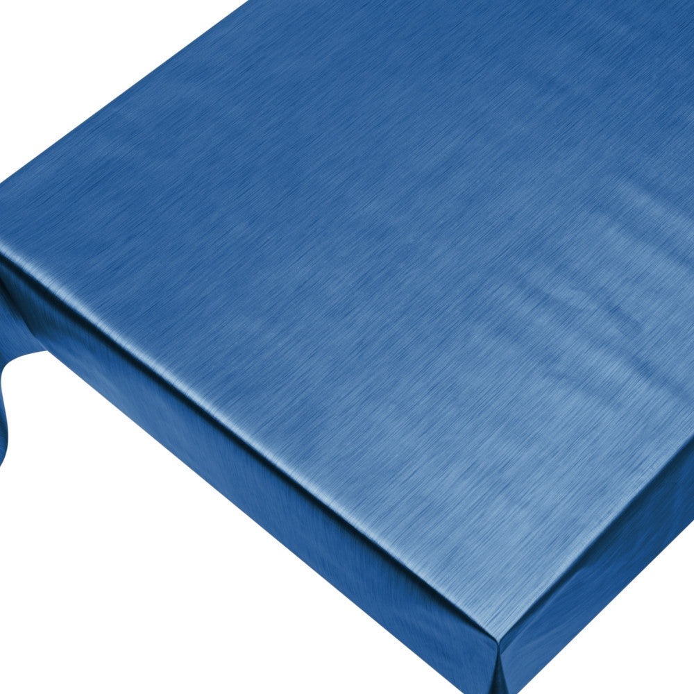 Wachstuch Tischdecke für Weihnachten – einfarbig in Metallic-Blau