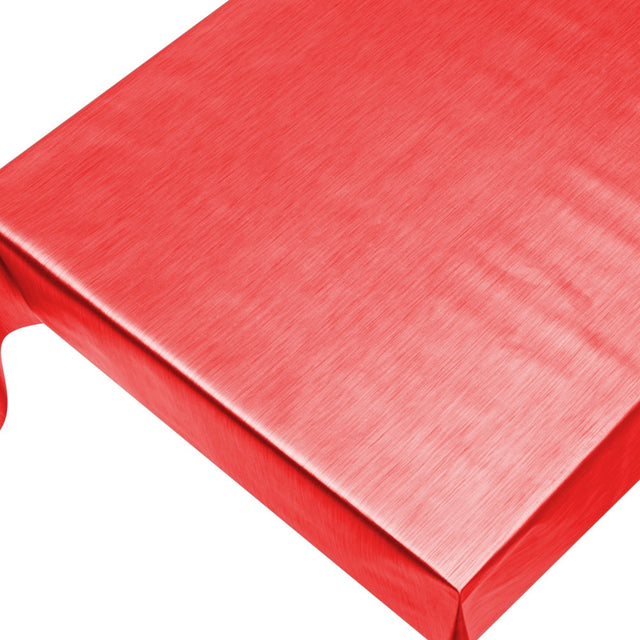 Wachstuch Tischdecke für Weihnachten – einfarbig, Metallic-Rot