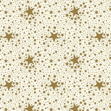 Sternenhimmel - Wachstuch Tischdecke für Weihnachten mit Sternen - Gold, 140 cm