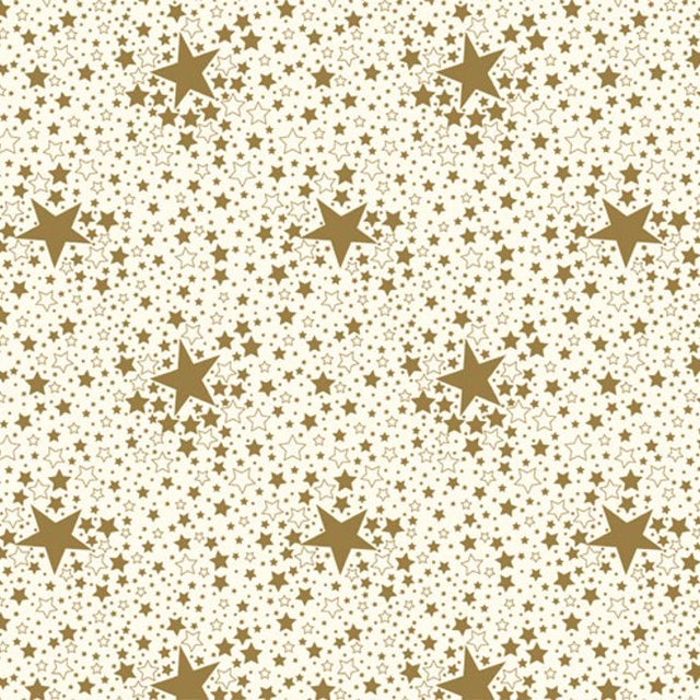 Sternenhimmel - Wachstuch Tischdecke für Weihnachten mit Sternen - Gold, 140 cm