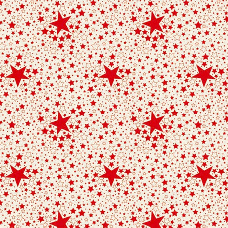 Sternenhimmel - Wachstuch Tischdecke für Weihnachten mit Sternen - Rot, 140 cm