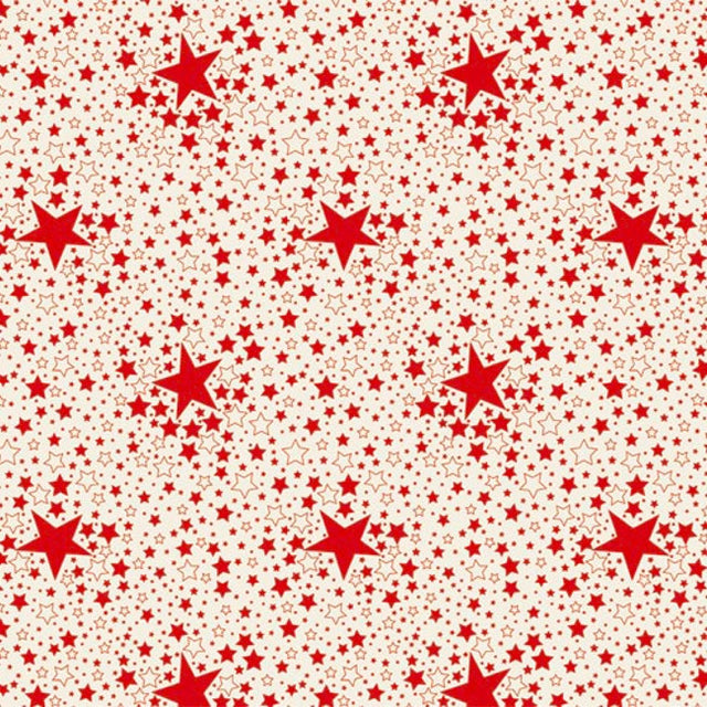 Sternenhimmel - Wachstuch Tischdecke für Weihnachten mit Sternen - Rot, 140 cm